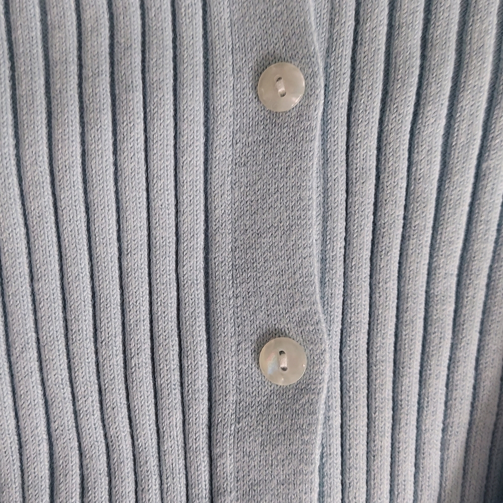 525 America Pastel Blue Ribbed Cotton Button-Down Dress NWT - Picture 7 of 12